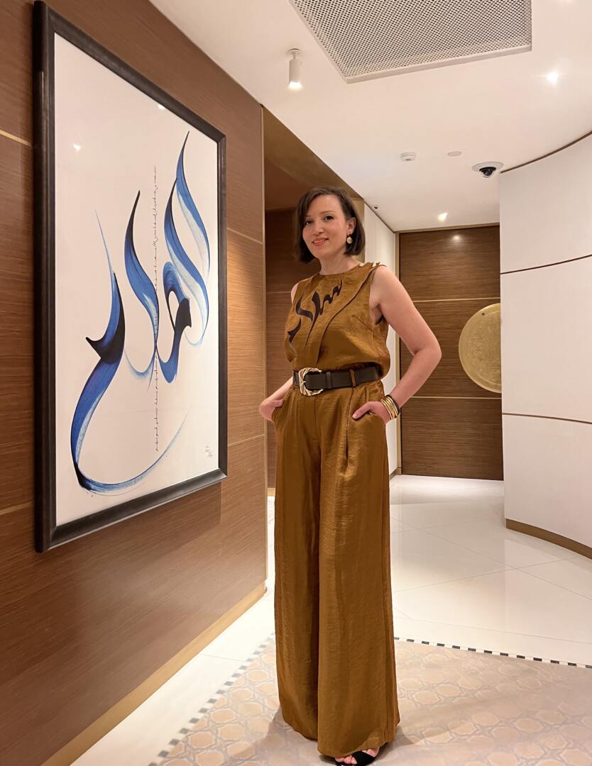 les calligraphies de Faouzia Hilmy décorent le Waldorf Astoria
